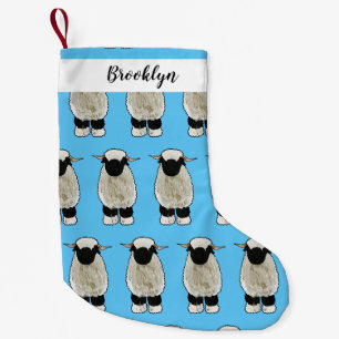 Valais Blacknose sheep cartoon illustration Kleiner Weihnachtsstrumpf