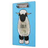 Valais Blacknose sheep cartoon illustration Klemmbrett (Links)