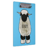 Valais Blacknose sheep cartoon illustration Klemmbrett (Rechts)