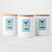 Valais Blacknose sheep cartoon illustration Lebensmitteletikett (Flaschen)