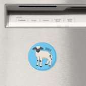 Valais Blacknose sheep cartoon illustration Magnet (In Situ (Geschirrspüler))