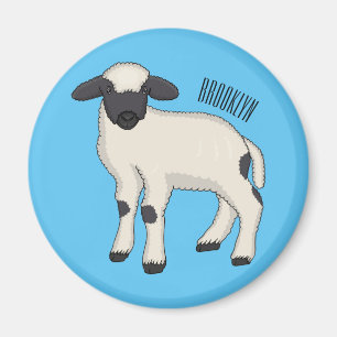 Valais Blacknose sheep cartoon illustration Magnet