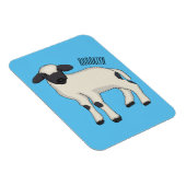 Valais Blacknose sheep cartoon illustration Magnet (Rechte Seite)