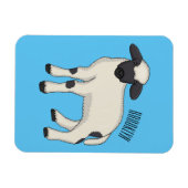 Valais Blacknose sheep cartoon illustration Magnet (Horizontal)