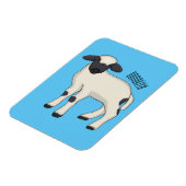 Valais Blacknose sheep cartoon illustration Magnet (Linke Seite)
