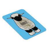 Valais Blacknose sheep cartoon illustration Magnet (Rechte Seite)