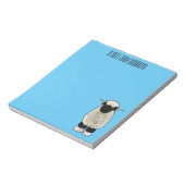 Valais Blacknose sheep cartoon illustration Notizblock (Rotiert)