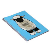 Valais Blacknose sheep cartoon illustration Notizblock (Rechte Seite)