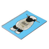Valais Blacknose sheep cartoon illustration Notizblock (Linke Seite)