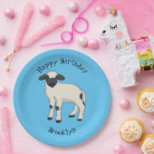 Valais Blacknose sheep cartoon illustration Pappteller (Party)