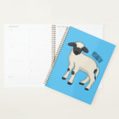 Valais Blacknose sheep cartoon illustration Planer (Anzeige)