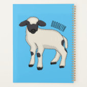 Valais Blacknose sheep cartoon illustration Planer (Rückseite)