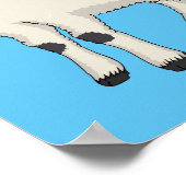 Valais Blacknose sheep cartoon illustration Poster (Ecke)