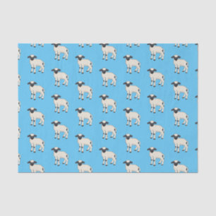 Valais Blacknose sheep cartoon illustration Seidenpapier