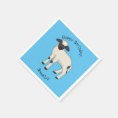 Valais Blacknose sheep cartoon illustration Serviette (Ecke)