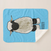 Valais Blacknose sheep cartoon illustration Sherpadecke (Vorderseite (Horizontal))