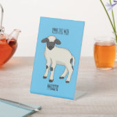 Valais Blacknose sheep cartoon illustration Sockelschild (In SItu)