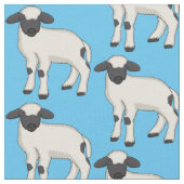 Valais Blacknose sheep cartoon illustration Stoff (Nahaufnahme)