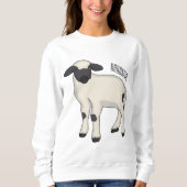 Valais Blacknose sheep cartoon illustration Sweatshirt (Vorderseite)