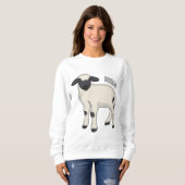 Valais Blacknose sheep cartoon illustration Sweatshirt (Vorne ganz)