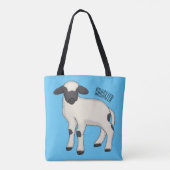 Valais Blacknose sheep cartoon illustration Tasche (Rückseite)