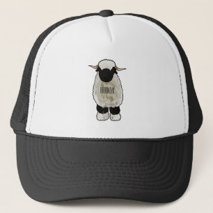 Valais Blacknose sheep cartoon illustration Truckerkappe