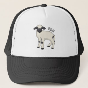 Valais Blacknose sheep cartoon illustration Truckerkappe