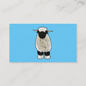 Valais Blacknose sheep cartoon illustration Visitenkarte (Rückseite)