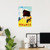 VALAIS Schweiz Alpenresorts Tourismus Poster (Heimbüro)