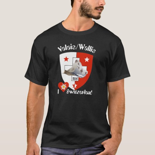 Valais / Wallis Schweiz-Suisse T-Shirt (Vorderseite)