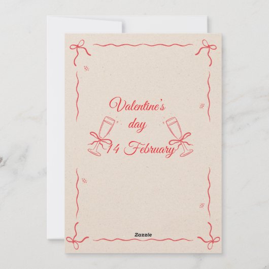 Valantaine, Geburtstag, Party Feiertagskarte (Rückseite)