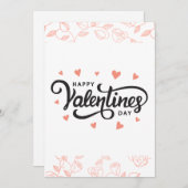 Valantine-Tageskarte Feiertagskarte (Vorne/Hinten)