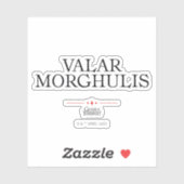 Valar Morghulis Aufkleber (Blatt)