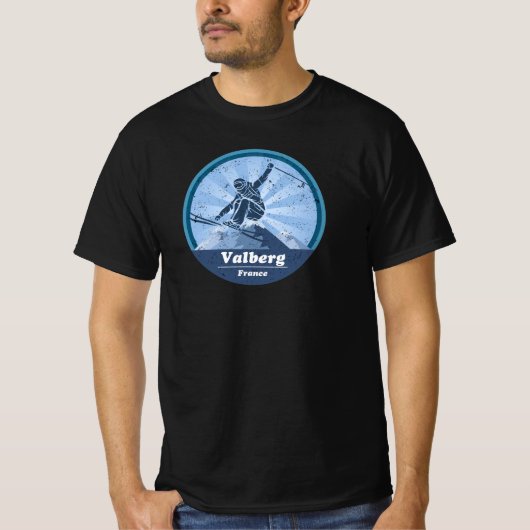 Valberg Skistation - Skier T-Shirt (Vorderseite)