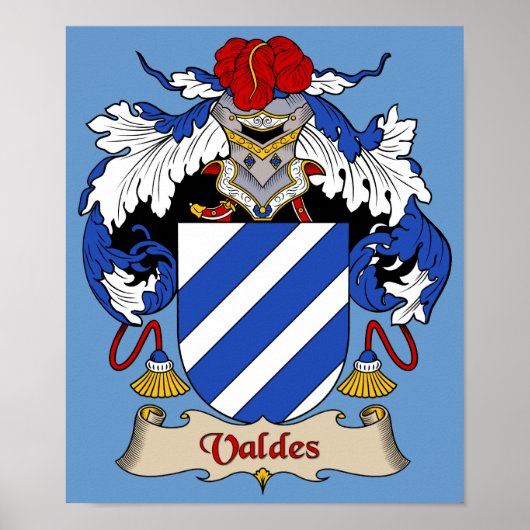 Valdes Coat of Arms Heraldic Print Poster (Vorne)