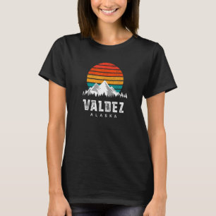 Valdez Alaska Bergwelt Skifahren & Wandern T-Shirt