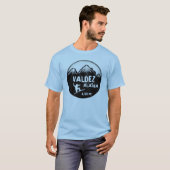 Valdez Alaska Typ Blue Snowboard art tee (Vorne ganz)