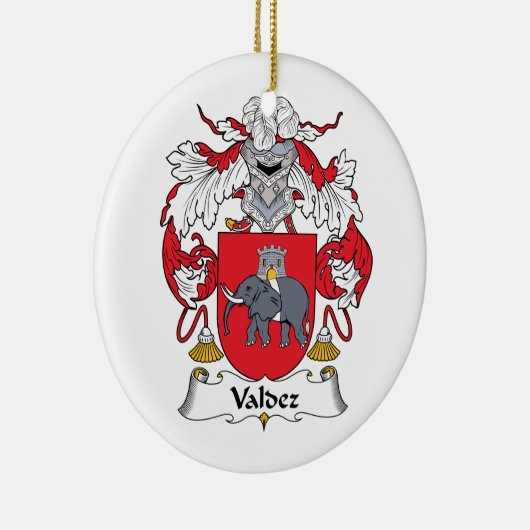 Valdez-Familienwappen Keramik Ornament (Rechts)
