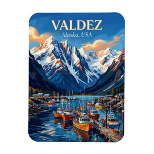 Valdez Hafen Alaska Magnet