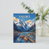 Valdez Hafen Alaska Postkarte (Stehend Vorderseite)