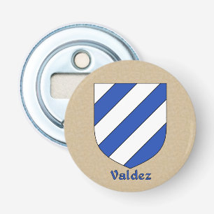 Valdez Heraldic Arms on Parchstyle Back Flaschenöffner