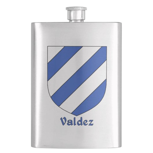 Valdez Heraldic Shield Flachmann (Vorderseite)