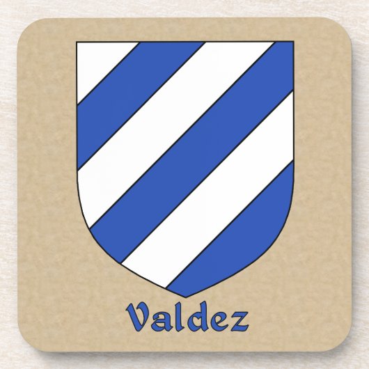 Valdez Heraldic Shield Untersetzer (Vorderseite)
