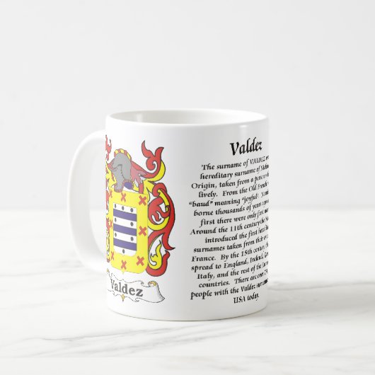 Valdez Wappen Tasse (Vorderseite Links)