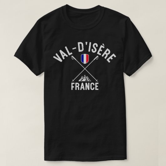 ValdIsere France Ski T-Shirt (Design vorne)