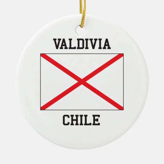 Valdivia Chile Keramik Ornament (Vorne)