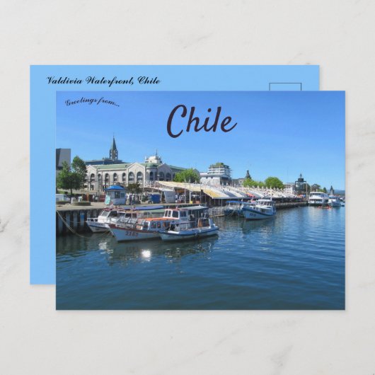 Valdivia Waterfront im Chile Postkarte (Vorne/Hinten)