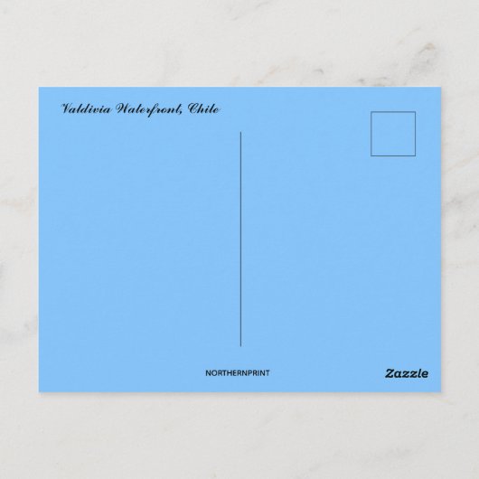 Valdivia Waterfront im Chile Postkarte (Rückseite)