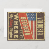 Valdosta Georgia Postkarte (Vorne/Hinten)