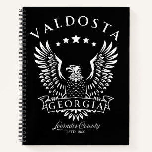 Valdosta Lowndes Landkreis Georgia Vintag Eagle Notizblock